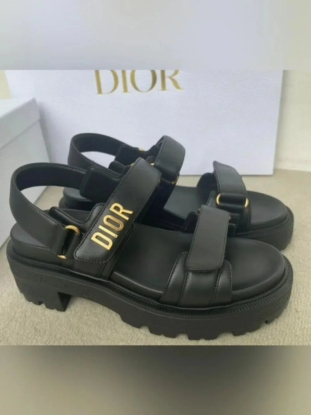 D⁦ior ⁦ black leather